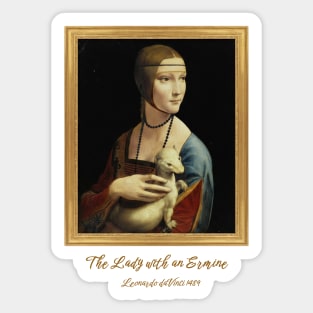 Leonardo da Vinci Lady with an Ermine Fine Art Sticker